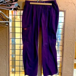Dickies large purple scrub pants
